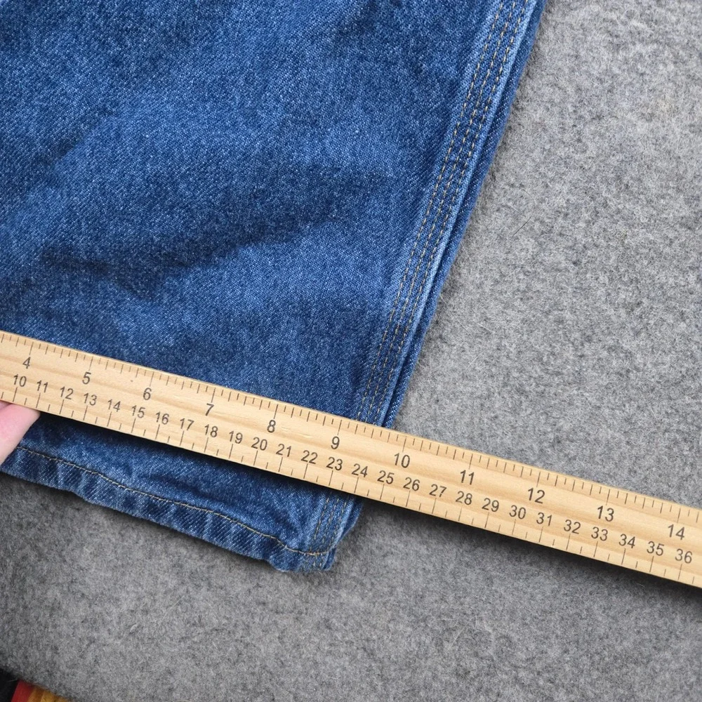 Carhartt Double Knee Jeans Mens 34x30 Blue Loose Fit Carpenter Utility B73-DST